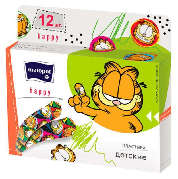 

Пластырь детский Happy Matopat с рисунком, 12 шт