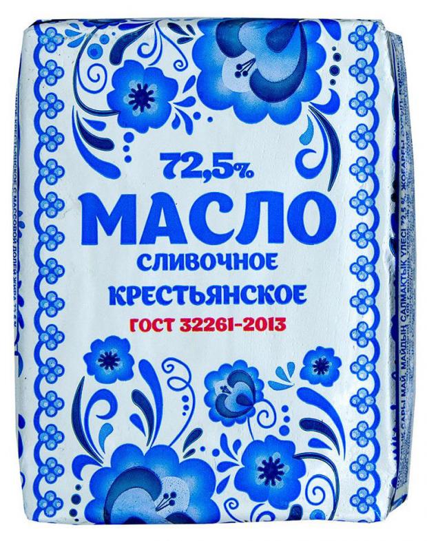 Масло сливочное Тобольский ГМЗ Крестьянское 72,5% БЗМЖ, 200 г