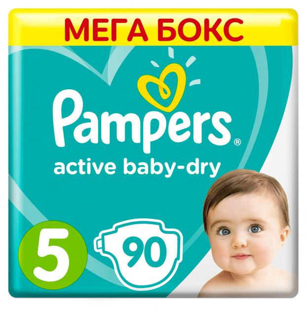 Подгузники Pampers Active Baby-Dry 5 ( 11-16 кг), 90 шт