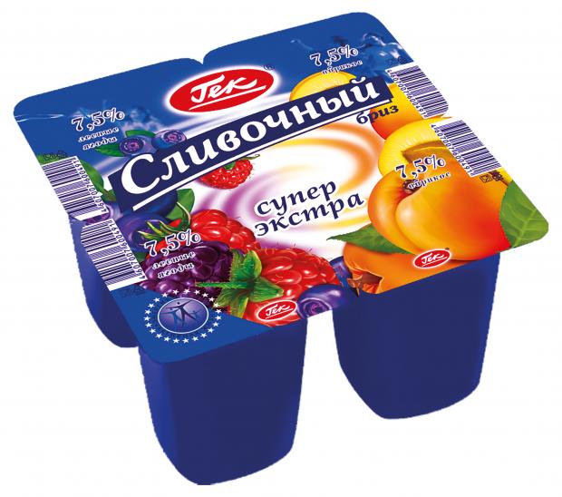 

Продукт йогуртный Гек Сливочный бриз супер экстра лесные ягоды абрикос 7,5%, 100 г