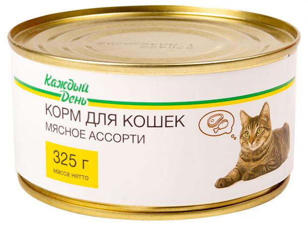 Корм для кошек Каждый день с мясным ассорти, 325 г корм для кошек каждый день с мясным ассорти 325 г