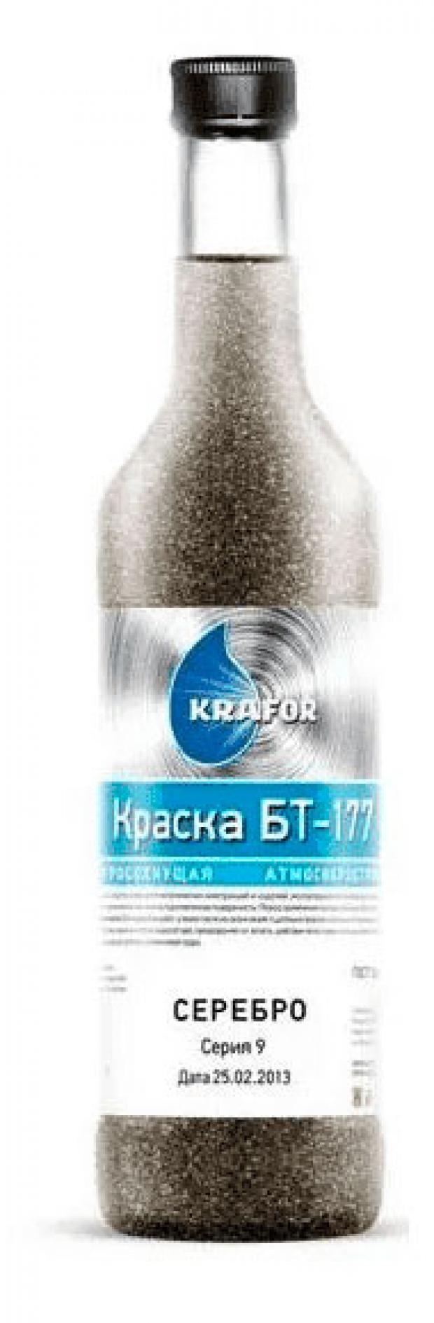 

Краска Krafor БТ-177 серебрянка, 500 мл