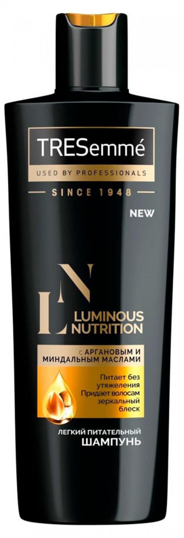 

Шампунь для волос TRESemme Luminous Nutrition легкий и питательный, 400 мл