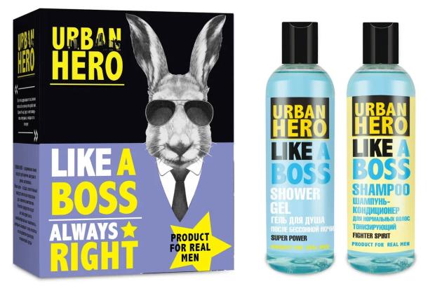 

Набор подарочный URBAN HERO Like a boss Шампунь-кондиционер 230 мл + Гель для душа 230 мл