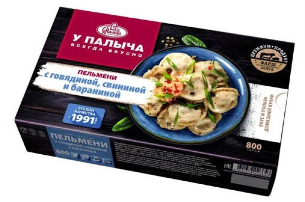 Пельмени У Палыча С говядиной свининой бараниной, 800 г