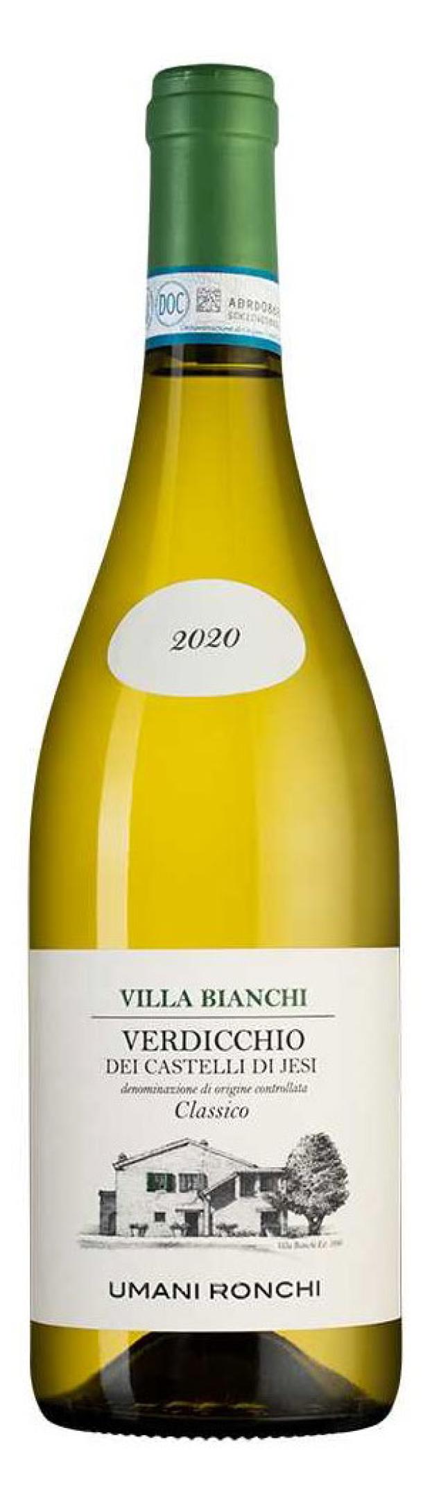 Вино Umani Ronchi Villa Bianchi Verdicchio dei Castelli di Jesi Classico белое полусухое Италия, 0,75 л