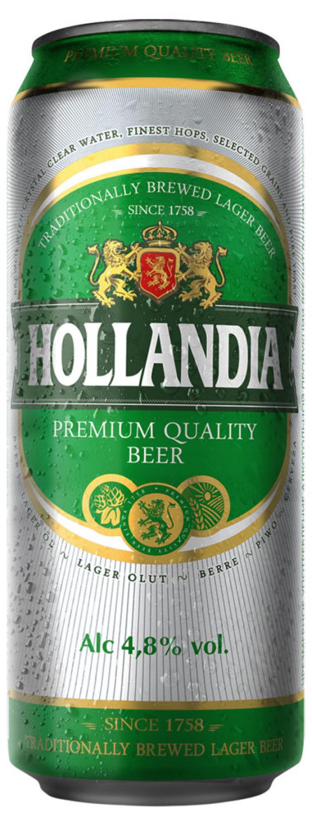 Пиво Hollandia светлое фильтрованное 4,8%, 450 мл пиво светлое жигулевское фильтрованное 4% 450 мл