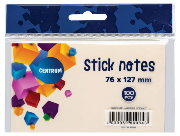 

Стикеры с клеевым краем Centrum желтый цвет, 100 л