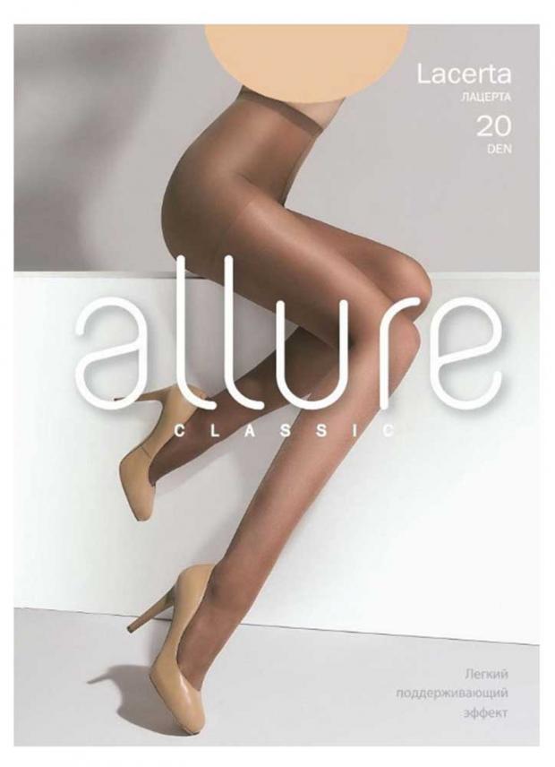 Колготки Allure Lacerta 20 бежевые, размер 4