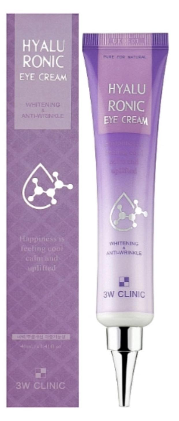 

Крем для кожи вокруг глаз 3W Clinic hyaluronic с гиалуроновой кислотой, 40 мл