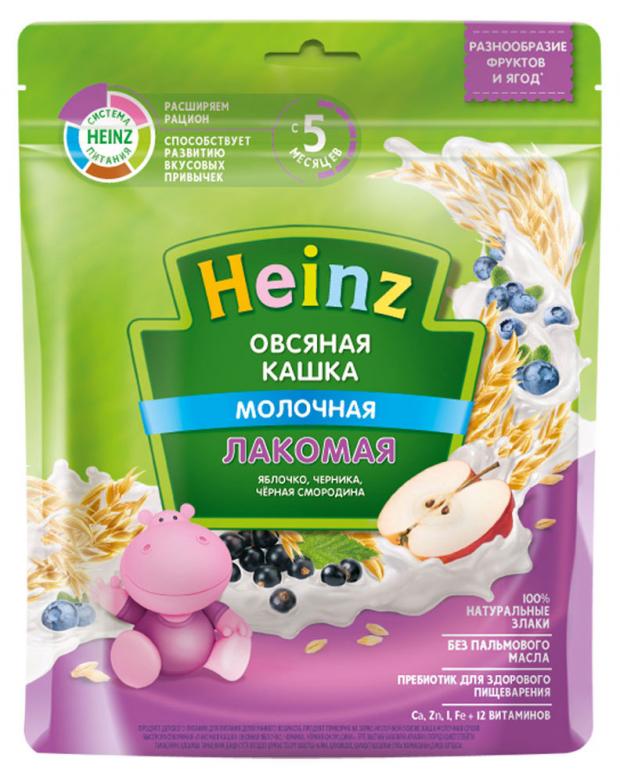

Каша молочная Heinz овсяная лакомая яблочко черничка черная смородина с 5 мес., 170 г