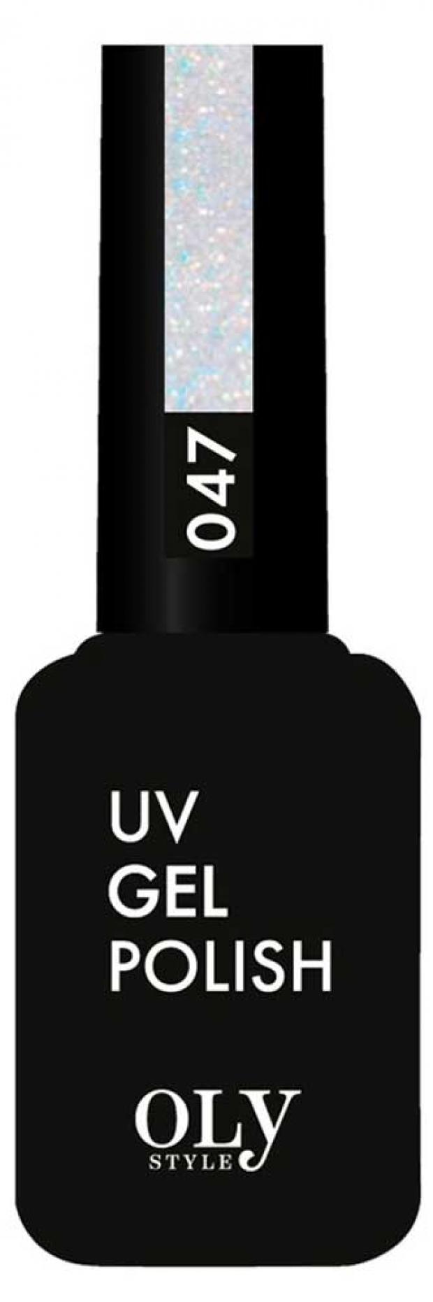 

Гель-лак для ногтей UV Olystyle OLS-GL искрящийся белый тон 047, 10 мл