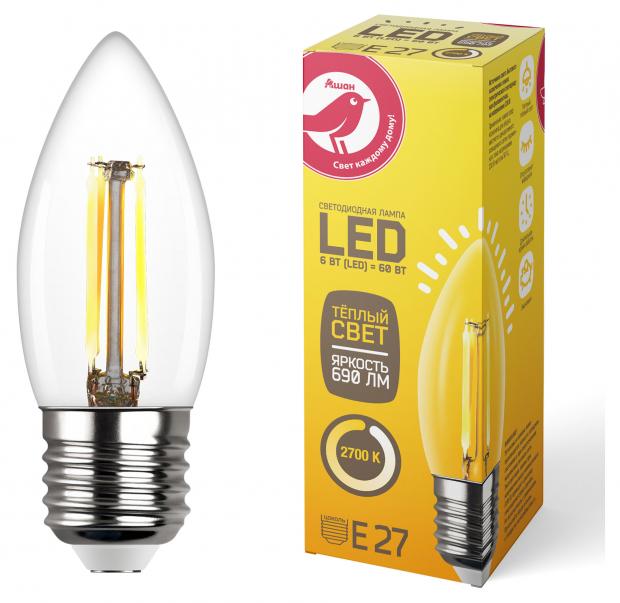 LED-Лампа АШАН Красная птица E27 6-60W led лампа ашан красная птица e27 4 40w