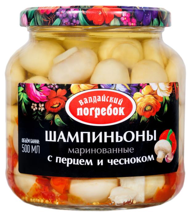 

Шампиньоны маринованные Валдайский Погребок с перцем и чесноком, 500 мл