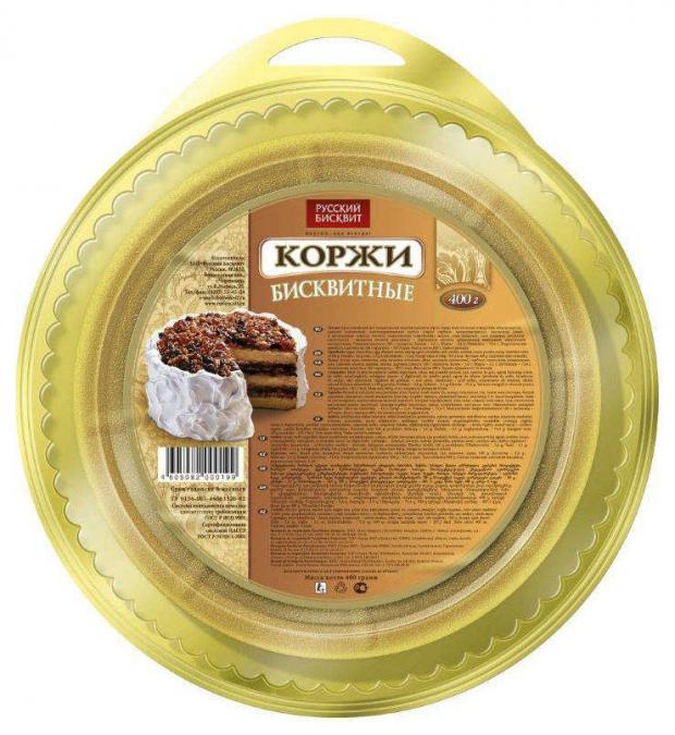 Корж бисквитный Русский бисквит светлый, 400 г