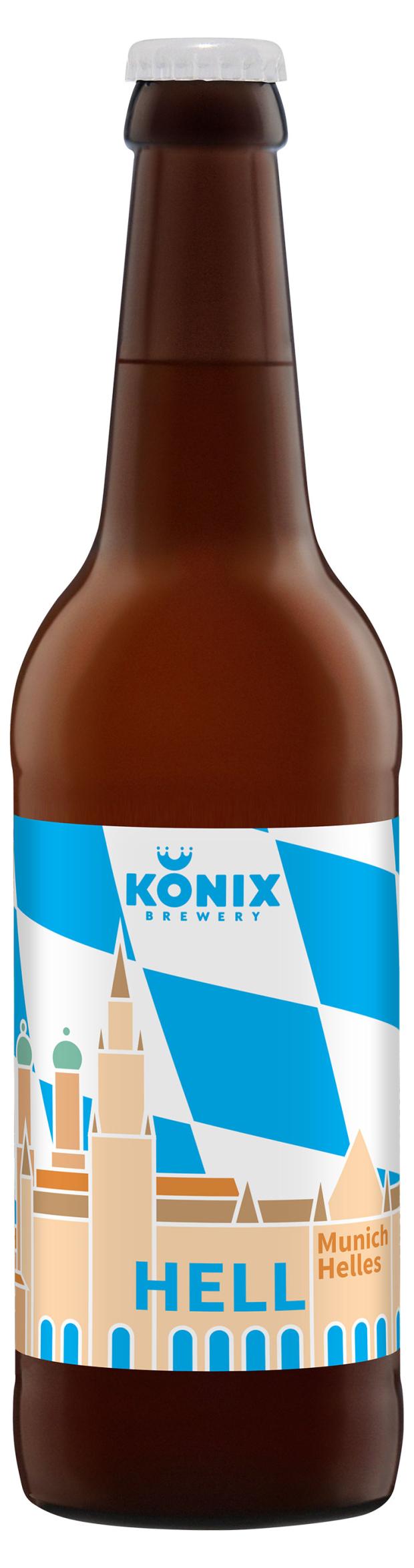 

Пиво Konix Brewery светлое Munich Helles 4,7%, 500 мл