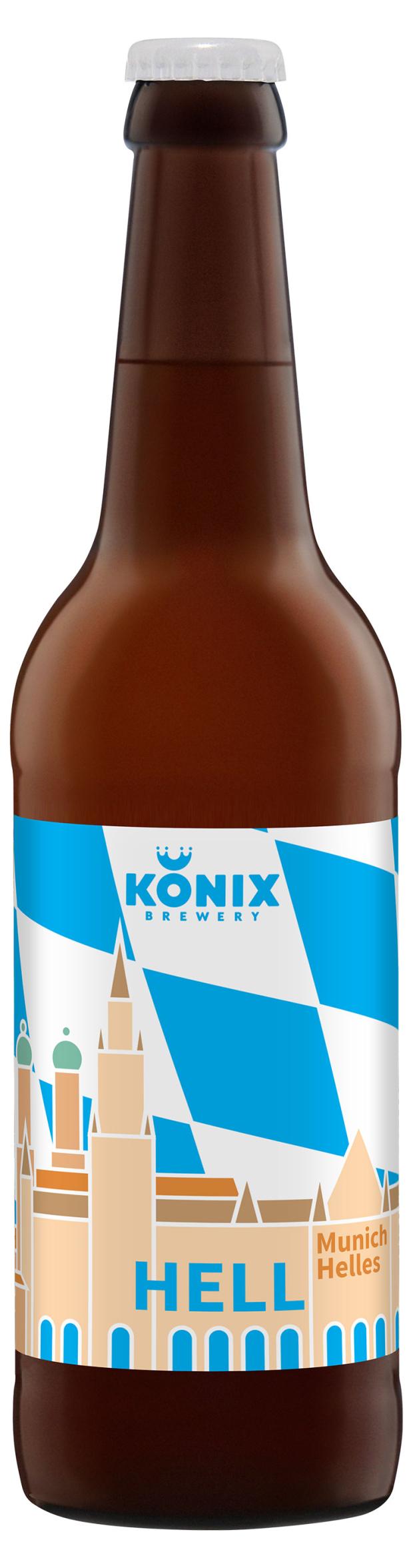 Пиво Konix Brewery светлое Munich Helles 4,7%, 500 мл