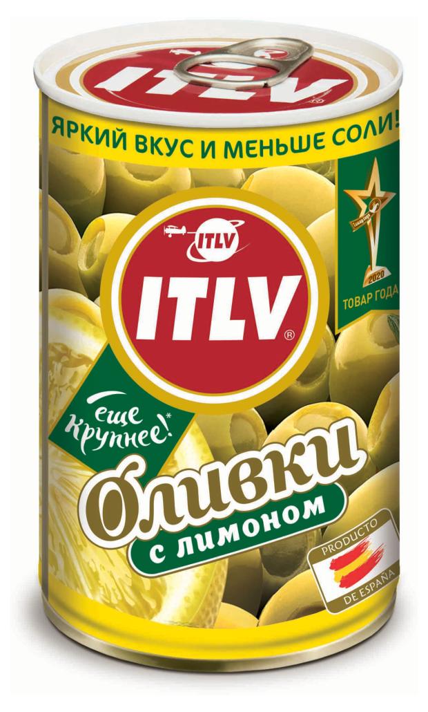 Оливки ITLV с лимоном, 314 мл оливки itlv с лососем 314 мл