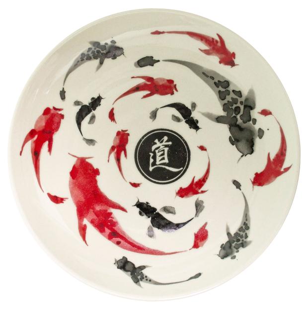 

Тарелка Дулевский фарфор Азия рыбки керамика, 210 мм