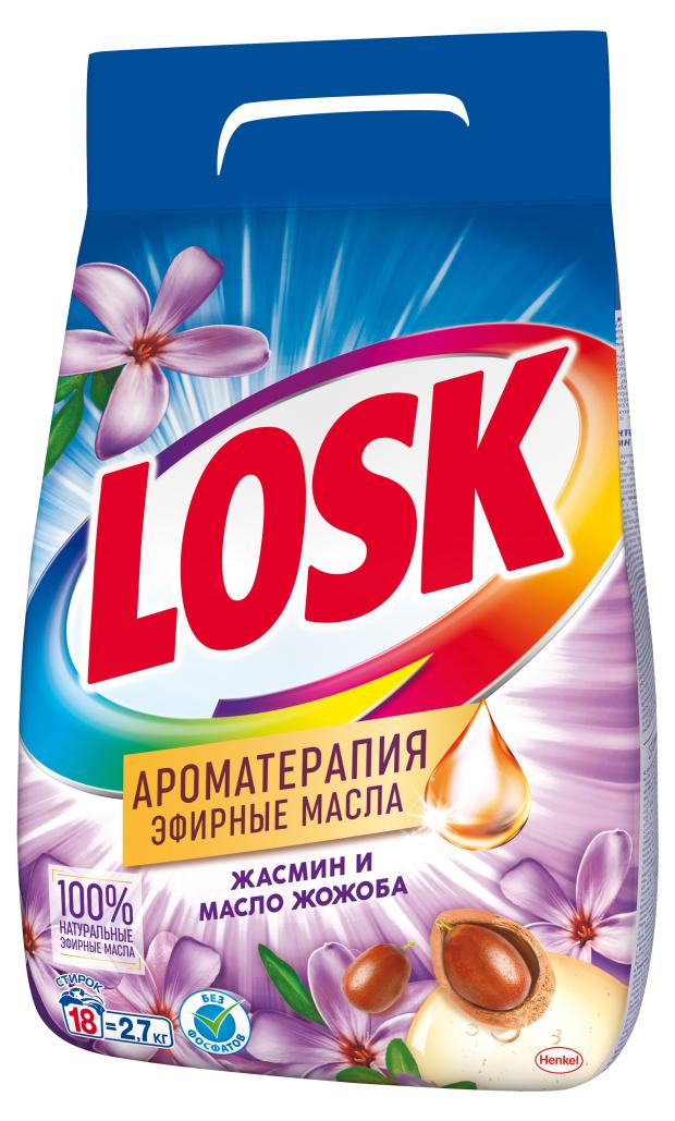 

Стиральный порошок Losk Ароматерапия Индийский жасмин и розовое дерево, 2,7 кг