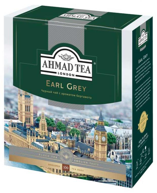 Чай черный Ahmad Tea Earl Grey с бергамотом в пакетиках, 100х2 г чай черный ahmad tea английский чай no 1 в пакетиках 25х2 г