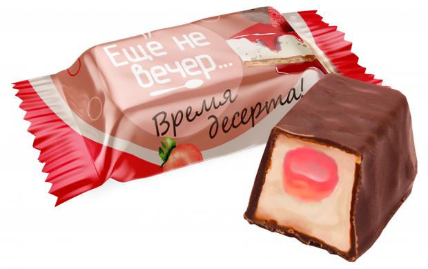 Конфеты Sweet life Еще не вечер Клубничный Чизкейк со вкусом клубники, вес