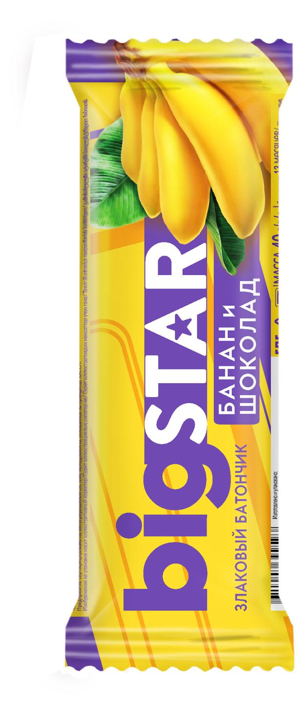 

Батончик злаковый Big Star банан шоколад, 40 г