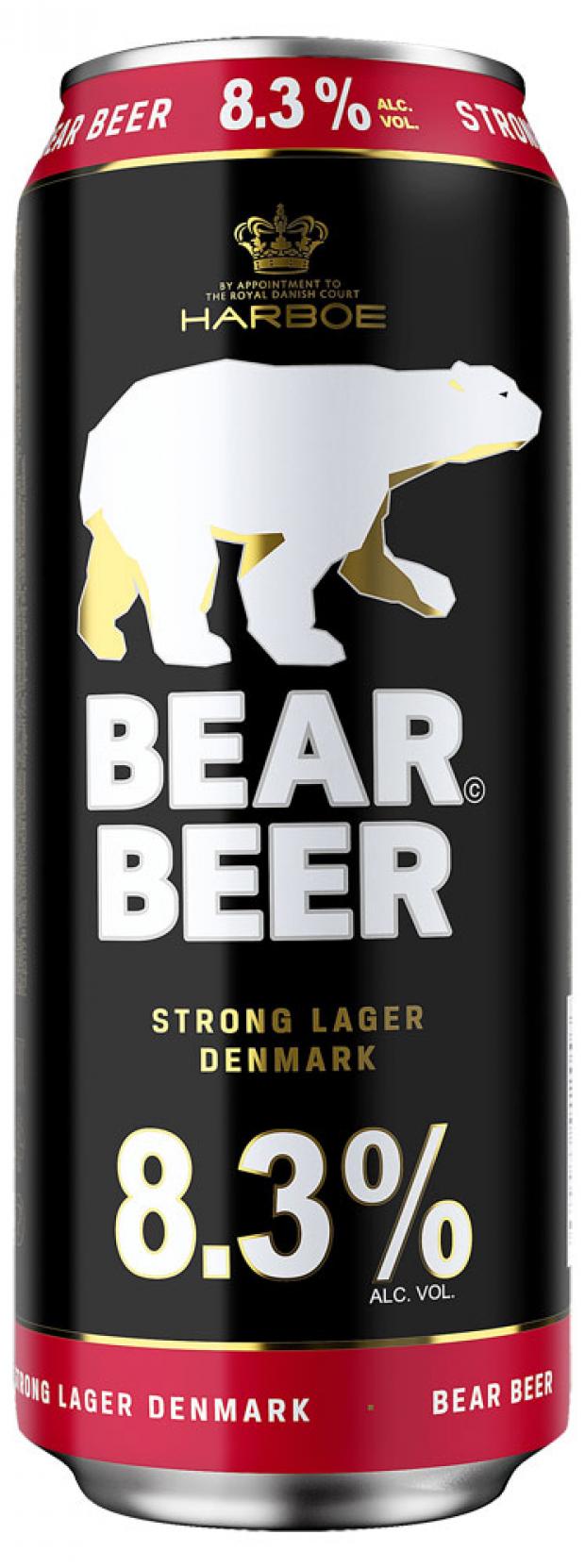 Пиво Bear Beer Strong Lager светлое фильтрованное 8,3%, 450 мл пиво burg premium lager светлое фильтрованное 5 5% 500 мл