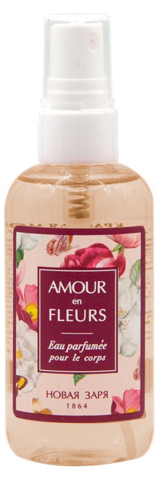 Душистая вода для тела женская Новая Заря Amour en fleurs, 100 мл