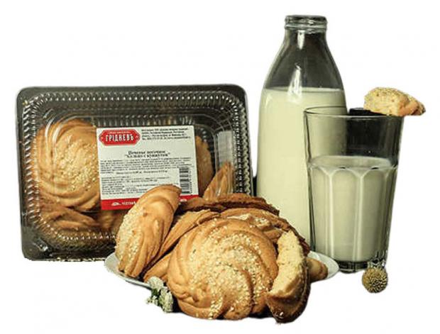 Печенье песочное ГрiдневЪ Кольцо с кунжутом, 370 г