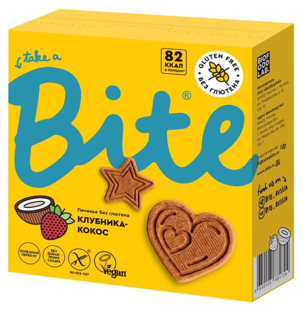 Печенье Take a Bite Клубника-кокос, 115 г