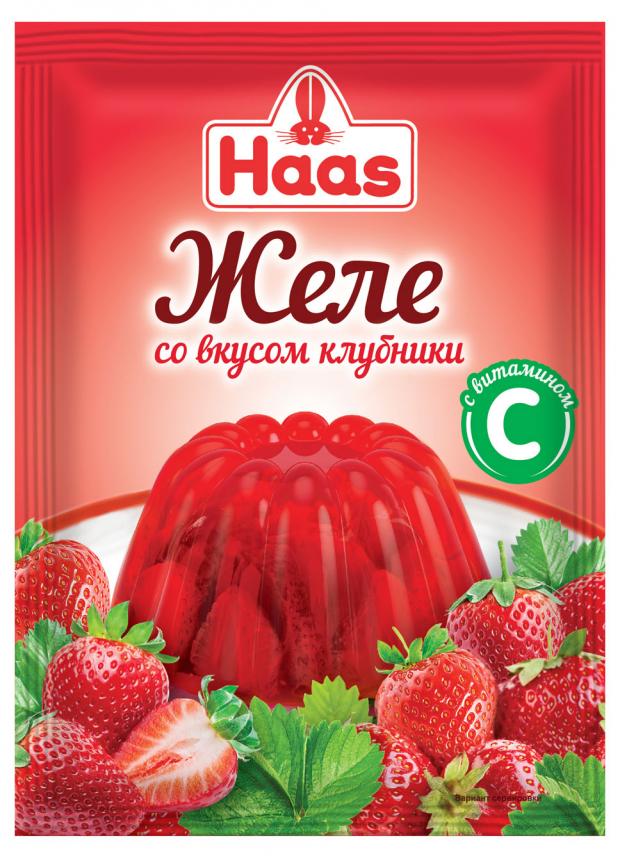 Желе десертное Haas клубника, 50 г