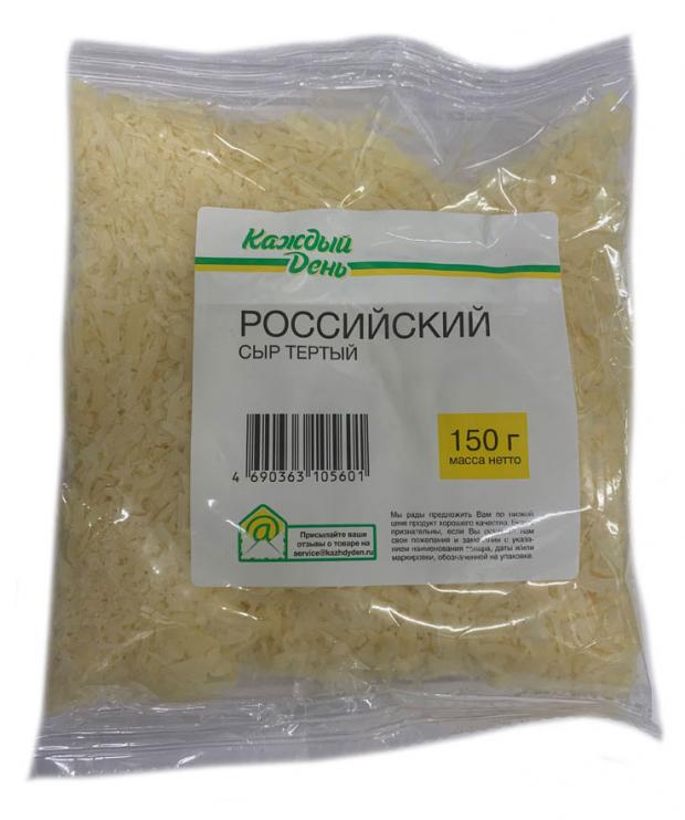 

Сыр полутвердый «Каждый День» Российский тертый 45%, 150 г