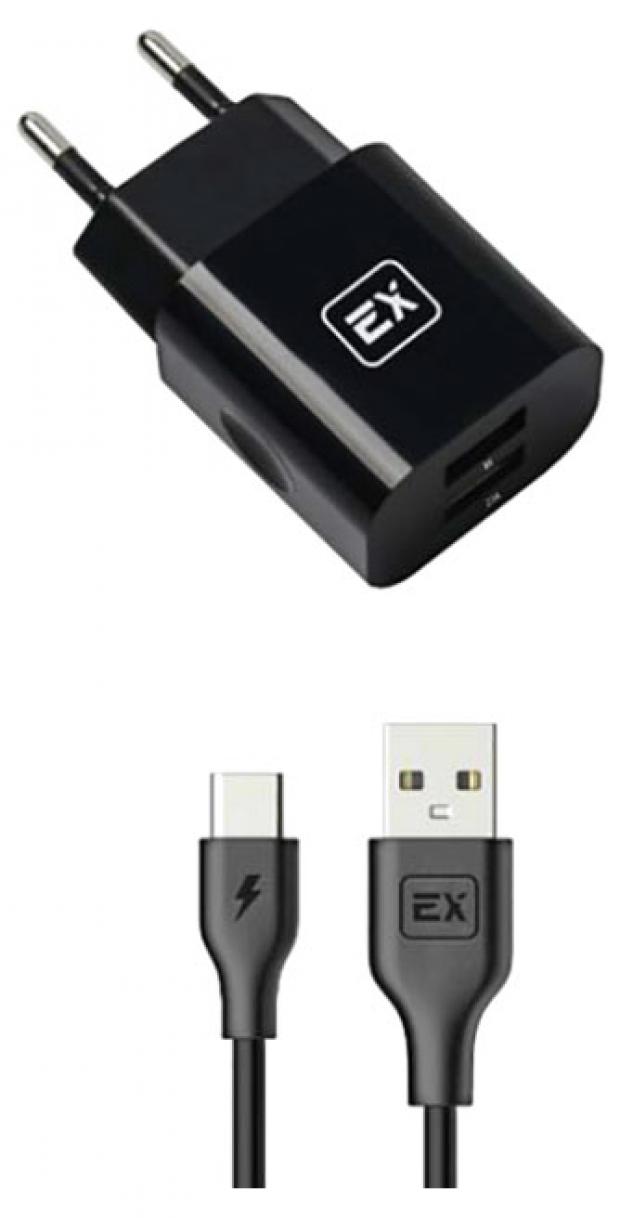 

Сетевое зарядное устройство Exployd EX-Z-594 Classic 3.1A 2хUSB - Type-C черное