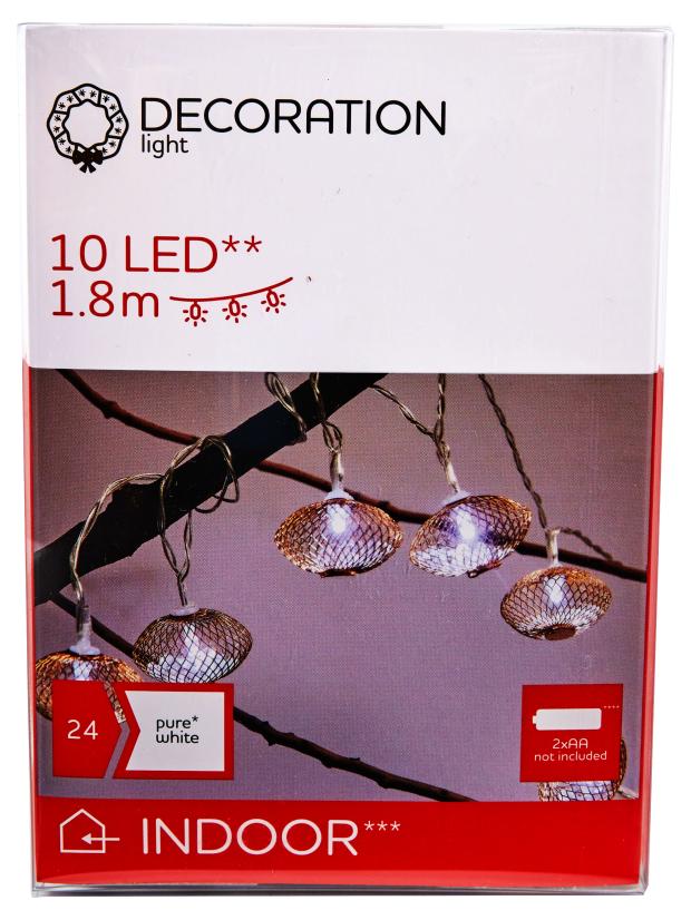 

Электрогирлянда Actuel Шары на батарейках 10 LED, 1,8 м