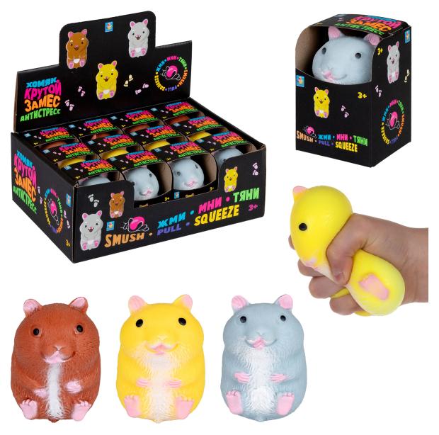 

Игрушка-антистресс 1TOY Крутой замес Хомяк, 1 шт