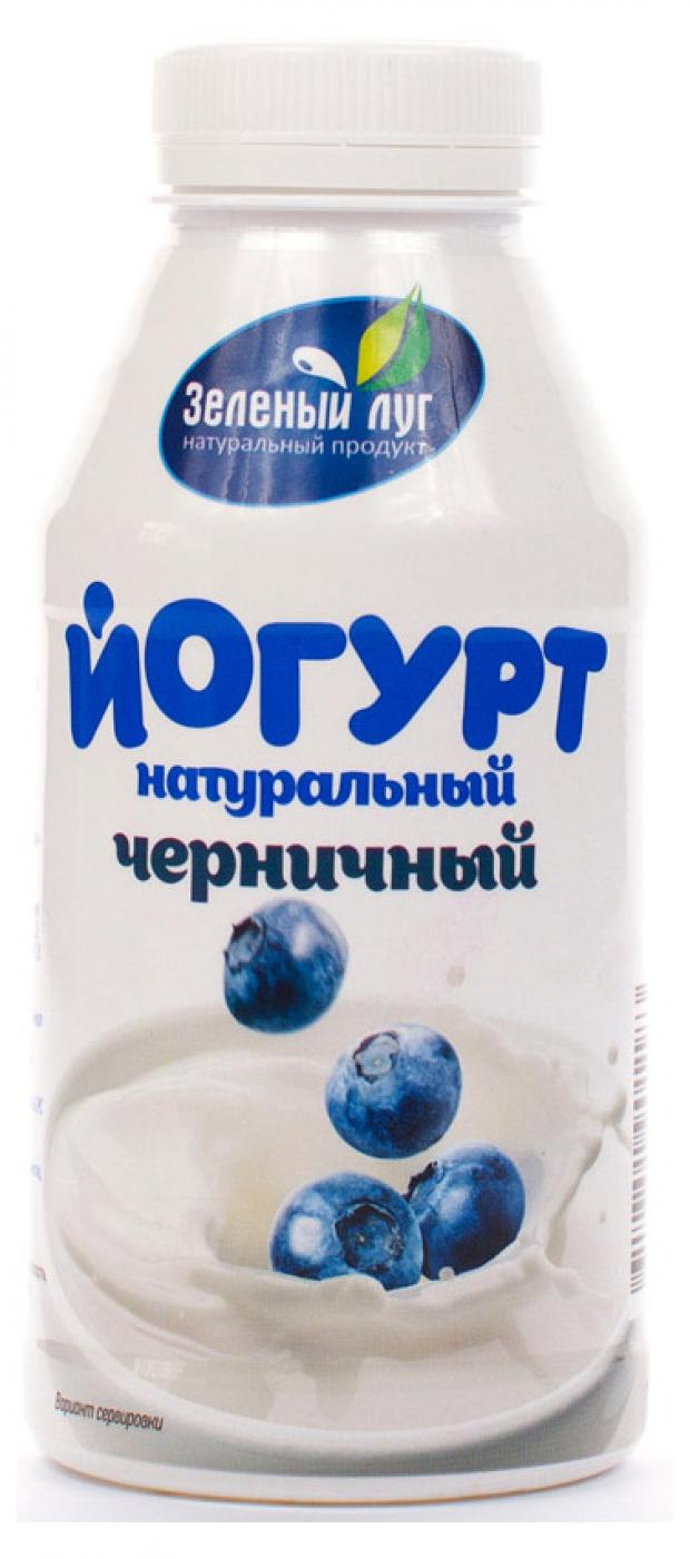 Йогурт питьевой Зеленый луг черника 2,5%, 340 мл