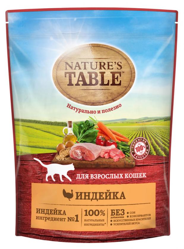 Сухой корм для кошек Nature's Table индейка, 650 г