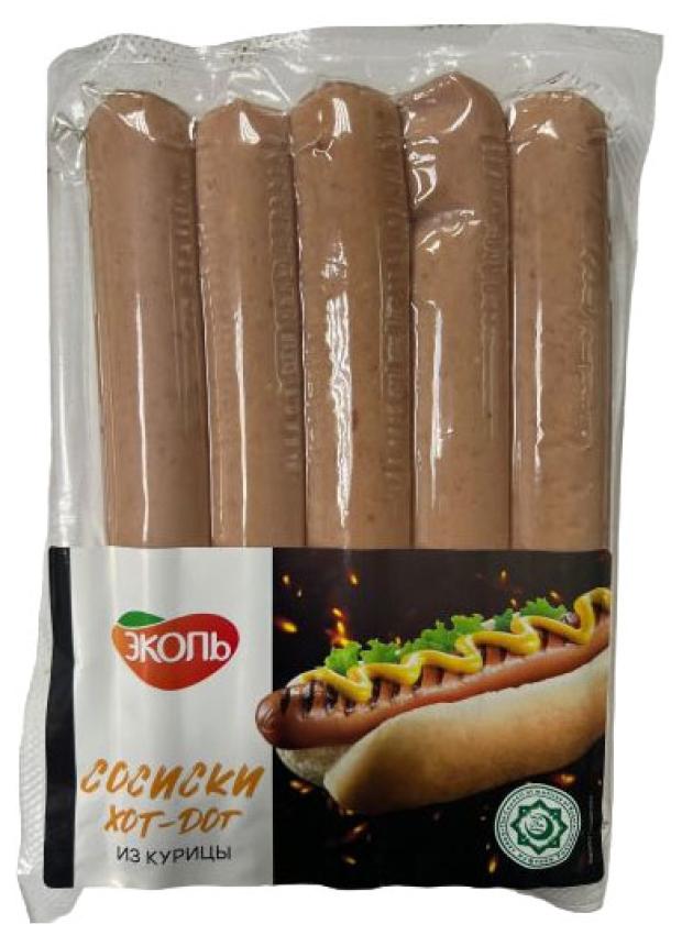 

Сосиски ЭКОЛЬ Хот-Дог из Курицы, 480 г