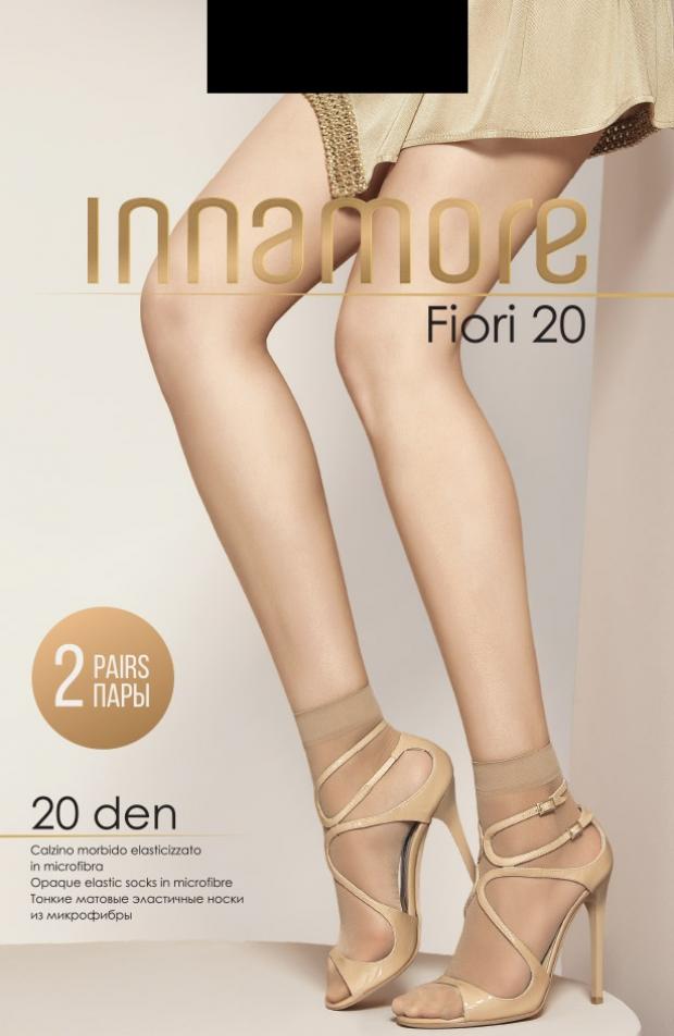 Носки Innamore Fiori 20 nero, 2 пары