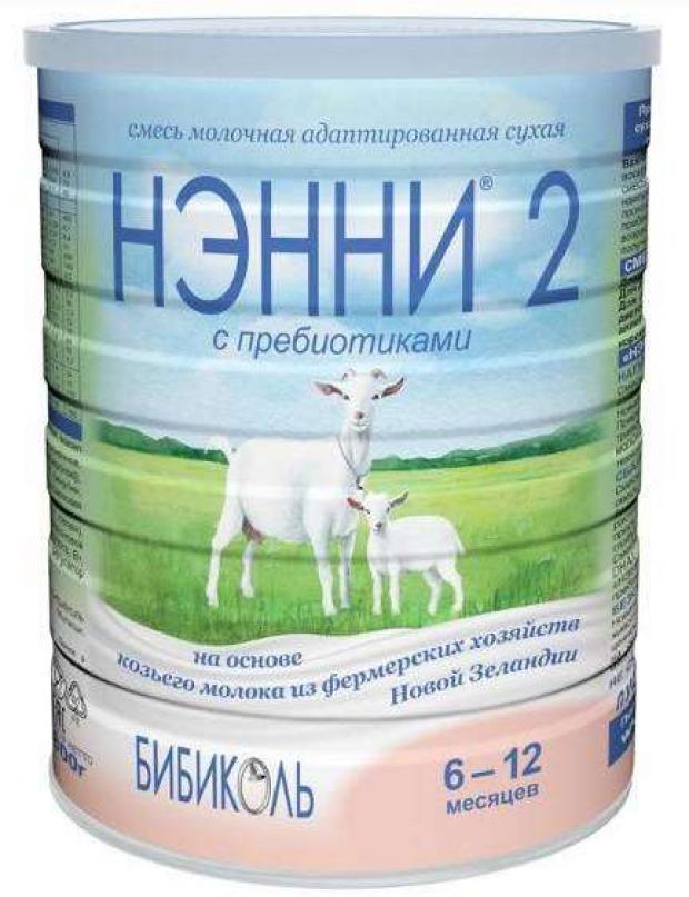 Смесь сухая молочная Нэнни 2 на основе козьего молока с 6 мес., 800 г