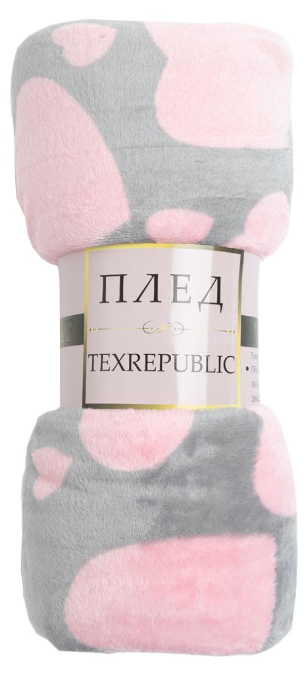 

Плед Texrepublic Сердца розовый, 180х200 см