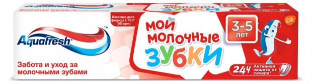 Зубная паста Aquafresh мои молочные зубки 3-5 лет, 50 мл