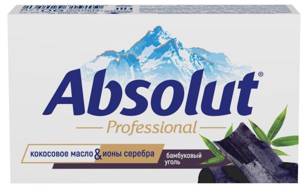 Крем-мыло твердое туалетное ABSOLUT Professional Бамбуковый уголь антибактериальное, 90 г