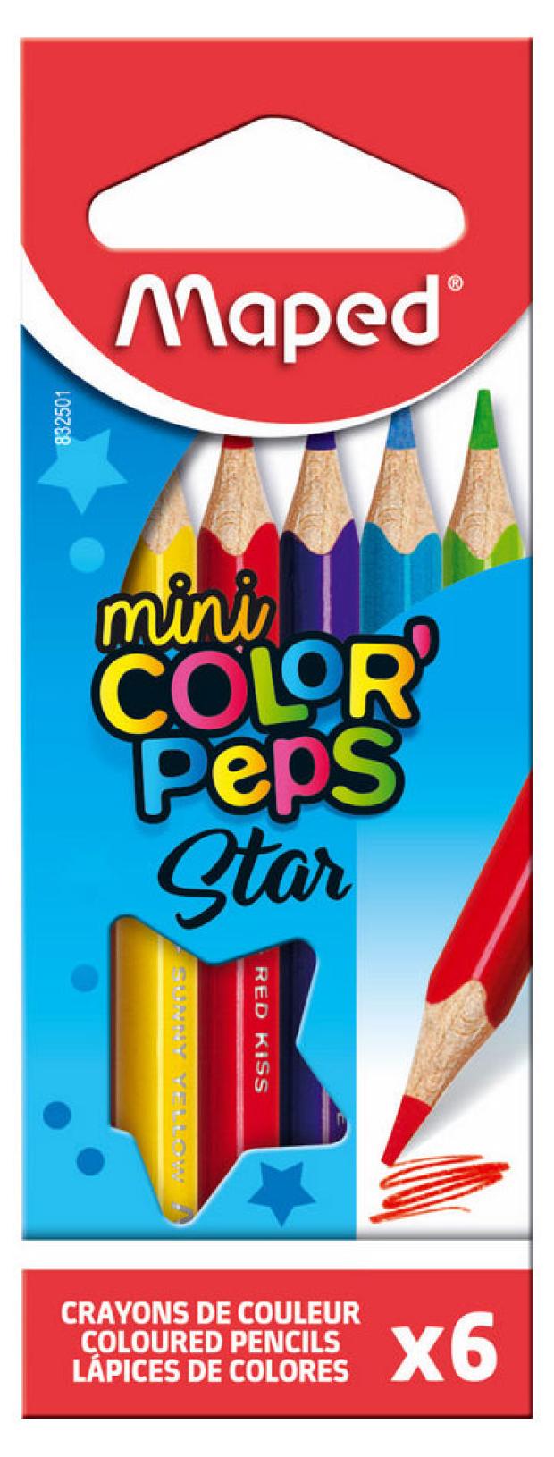 

Карандаши цветные Maped мини, 6 цветов