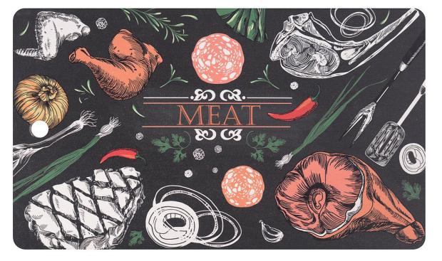 

Доска разделочная Мультидом мясное меню, 29х17 см