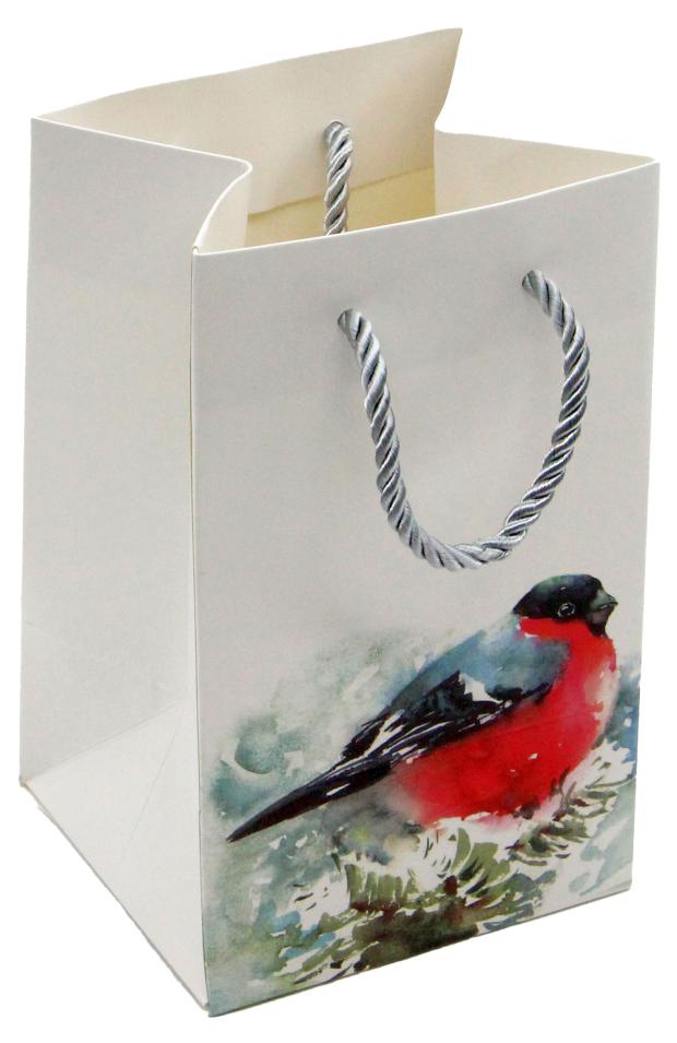 

Пакет подарочный Снегири, 11х18х10 см