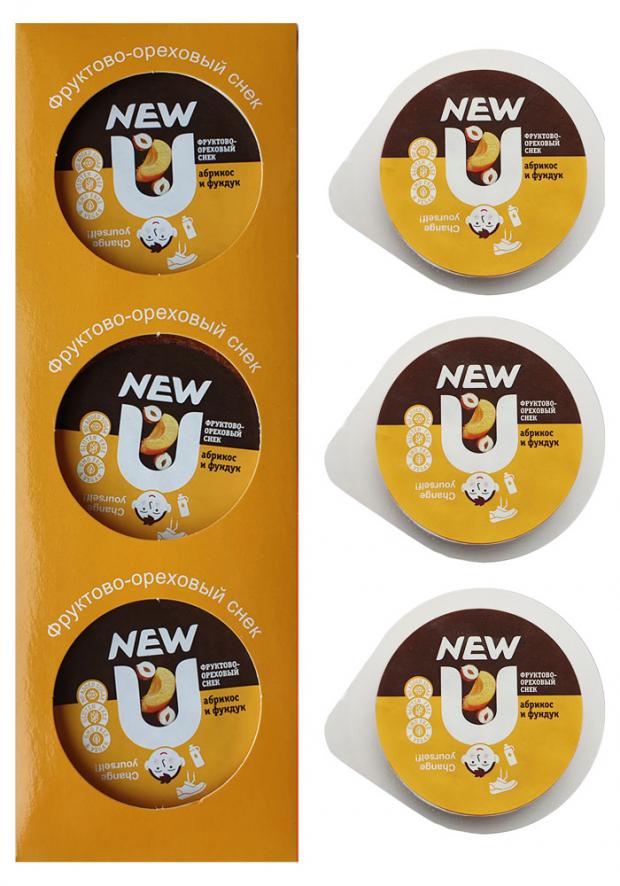 

Снеки NEW U Абрикос с фундуком, 3х25 г