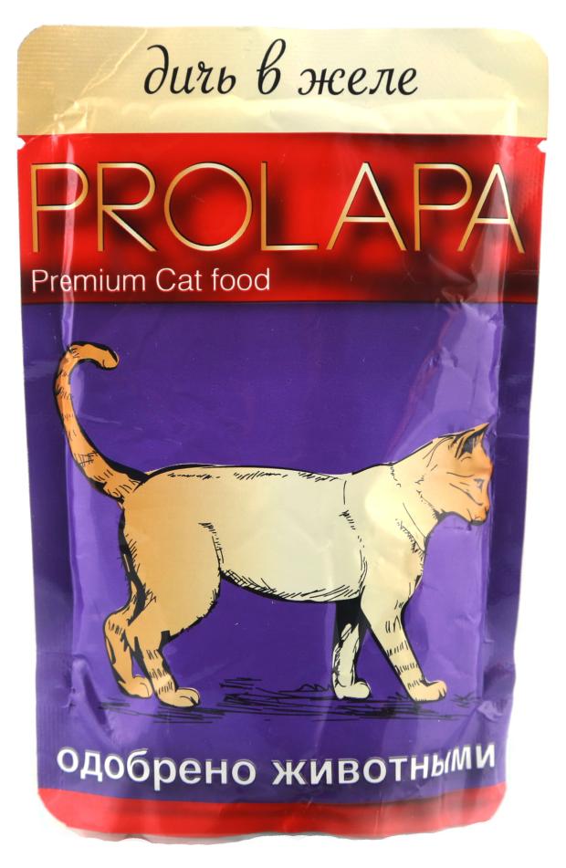 

Влажный корм для кошек Prolapa Premium дичь в желе, 100 г