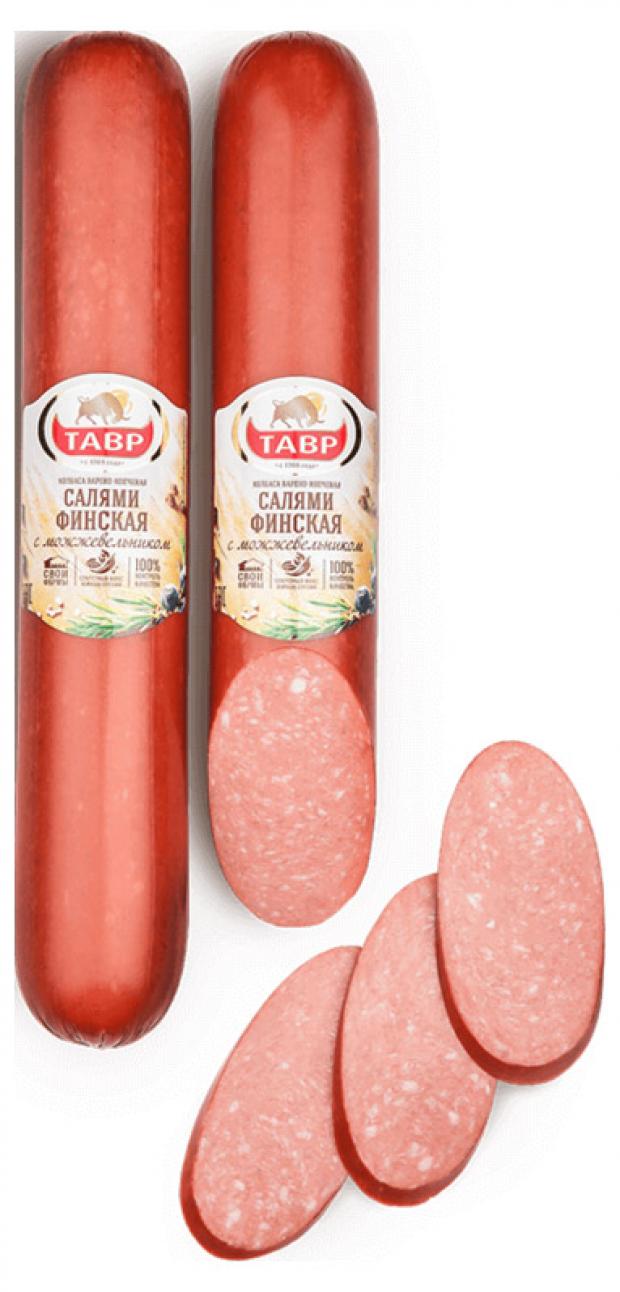 Колбаса варено-копченая Тавр Финская салями с можжевельником, 350 г